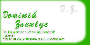 dominik zsemlye business card